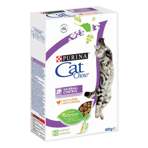 Сухий корм Purina Cat Chow Hairball Control для виводенія вовни у дорослих котів з куркою, 400 г
