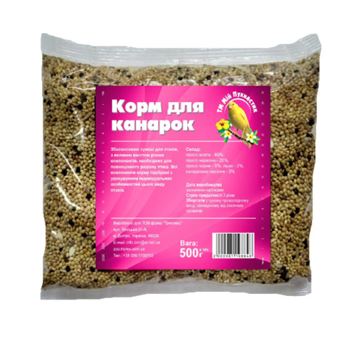Корм Мой пушистик, для канареек, 500 г