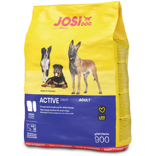 Сухий корм Josera JosiDog Active для активних дорослих собак, з птахом, кукурудзою і рисом, 900 г