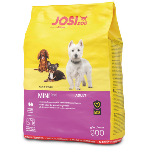 Сухий корм Josera JosiDog Mini для дорослих собак мініатюрних порід, з качкою, птицею і рисом, 900 г