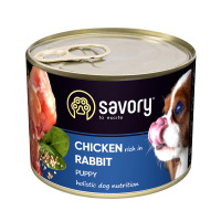 Влажный корм Savory Puppy Chicken&Rabbit для щенков, курица с кроликом, 200 г Влажный корм Savory Puppy Chicken&Rabbit для щенков, курица с кроликом, 200 г