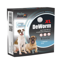 Таблетки AnimAll VetLine DeWorm XL антигельминтный препарат для крупных собак, 5 табл Таблетки AnimAll VetLine DeWorm XL антигельминтный препарат для крупных собак, 5 табл