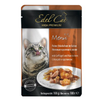 Вологий корм Edel Cat для котів, з птахом та кроликом у желе, 100 г Вологий корм Edel Cat для котів, з птахом та кроликом у желе, 100 г