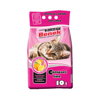 Бентонитовый наполнитель Super Benek Compact для кошачьего туалета, с ароматом цитрусовой свежести, 10 л Бентонитовый наполнитель Super Benek Compact для кошачьего туалета, с ароматом цитрусовой свежести, 10 л