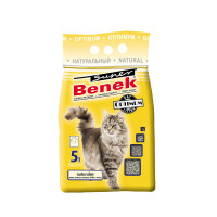 Бентонитовый наполнитель Super Benek Optimum для кошачьего туалета, без аромата, 5 л Бентонитовый наполнитель Super Benek Optimum для кошачьего туалета, без аромата, 5 л