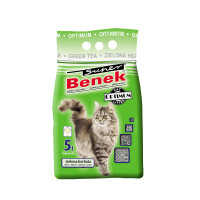 Бентонітовий наповнювач Super Benek Optimum для котячого туалету, з ароматом зеленого чаю, 5 л Бентонітовий наповнювач Super Benek Optimum для котячого туалету, з ароматом зеленого чаю, 5 л
