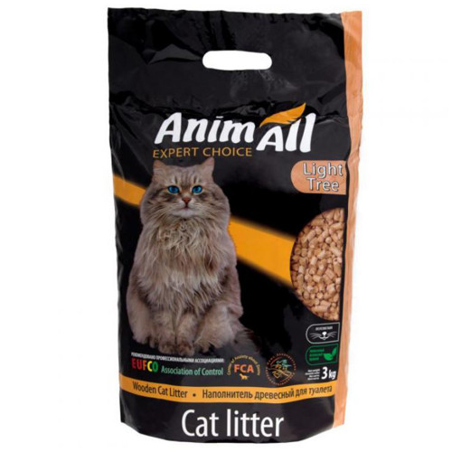 Деревянный наполнитель AnimAll для кошек, 3 кг