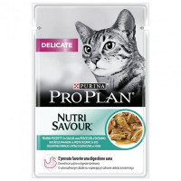 Влажный корм Purina Pro Plan Delicate Nutrisavour для кошек с чувствительным пищеварением, с рыбой, 85 г Влажный корм Purina Pro Plan Delicate Nutrisavour для кошек с чувствительным пищеварением, с рыбой, 85 г