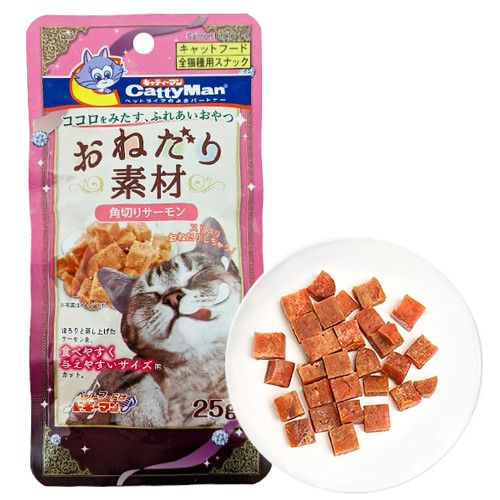 Лакомство CattyMan Salmon Bits для кошек, кусочки филе лосося, 25 г