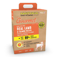 Напіввологий корм Natyka Gourmet Adult Lamb&Salmon для дорослих собак, рецепт з ягням і лососем, 3 кг Напіввологий корм Natyka Gourmet Adult Lamb&Salmon для дорослих собак, рецепт з ягням і лососем, 3 кг
