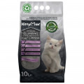 Бентонитовый наполнитель Kitty Max для кошачьего туалета, с ароматом лаванды, белый, 10 л
