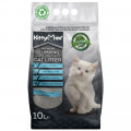 Бентонитовый наполнитель Kitty Max для кошачьего туалета, с ароматом марсельского мыла, белый, 10 л