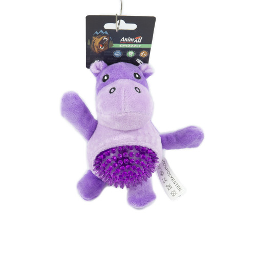Мягкая игрушка AnimAll GrizZzly Бегемот, для собак, 19×18×8 см