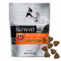 Ласощі Nutri-Vet Shed-Defense Soft Chews з вітамінами для шерсті собак, 60 табл, 150 г Ласощі Nutri-Vet Shed-Defense Soft Chews з вітамінами для шерсті собак, 60 табл, 150 г