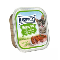 Консервы Happy Cat Duo Geflugel&Lamm для кошек, паштет в соусе с птицей и ягненком, 100 г Консервы Happy Cat Duo Geflugel&Lamm для кошек, паштет в соусе с птицей и ягненком, 100 г