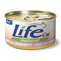 Консерва LifeCat Tuna With Shrimps для котів від 6 місяців, з креветками та тунцем, 85 г Консерва LifeCat Tuna With Shrimps для котів від 6 місяців, з креветками та тунцем, 85 г