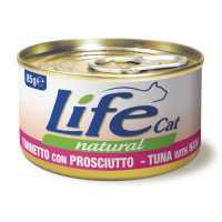 Консерва LifeCat Tuna With Ham для кошек от 6 месяцев, с тунцом и куриной ветчиной, 85 г Консерва LifeCat Tuna With Ham для кошек от 6 месяцев, с тунцом и куриной ветчиной, 85 г