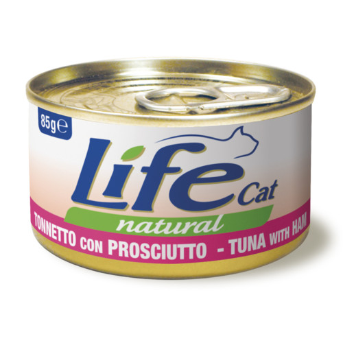 Консерва LifeCat Tuna With Ham для котів від 6 місяців, з тунцем та курячою шинкою, 85 г