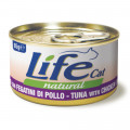 Консерва LifeCat Tuna With Chicken Liver для котів від 6 місяців, тунець з курячою печінкою, 85 г