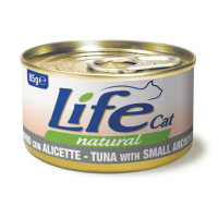 Консерва LifeCat Tuna With Small Anchovies для котів від 6 місяців, з тунцем та омарами, 85 г Консерва LifeCat Tuna With Small Anchovies для котів від 6 місяців, з тунцем та омарами, 85 г