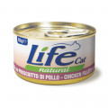 Консерва LifeCat Chicken Fillets With Ham для кошек от 6 месяцев, с куриным филе и ветчиной, 85 г