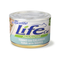 Консерва LifeCat Tuna With Squids для котів від 6 місяців, з тунцем та кальмарами, 150 г Консерва LifeCat Tuna With Squids для котів від 6 місяців, з тунцем та кальмарами, 150 г