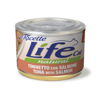 Консерва LifeCat Tuna With Salmon для кошек от 6 месяцев, с тунцом и лососем, 150 г Консерва LifeCat Tuna With Salmon для кошек от 6 месяцев, с тунцом и лососем, 150 г
