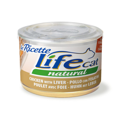 Консерва LifeCat Chicken Liver and Carrots для котів від 6 місяців, курятина з печінкою та морквою, 150 г