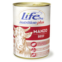 Консерва LifeDog Nutrition Plus Beef Chunks для собак від 6 місяців, із шматочками яловичини, 400 г Консерва LifeDog Nutrition Plus Beef Chunks для собак від 6 місяців, із шматочками яловичини, 400 г