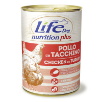Консерва LifeDog Nutrition Plus Chicken With Turkey для собак от 6 месяцев, с курицей и индейкой, 400 г Консерва LifeDog Nutrition Plus Chicken With Turkey для собак от 6 месяцев, с курицей и индейкой, 400 г