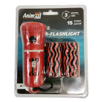 Диспенсер-фонарик AnimAll со сменными пакетами, красный Диспенсер-фонарик AnimAll со сменными пакетами, красный
