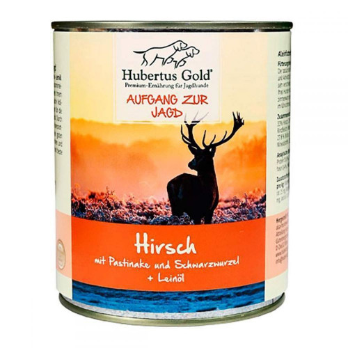 Консерви Hubertus Gold Hirsch mit Pastinake для собак, оленина з пастернаком, 800 г