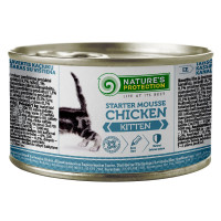 Консервы Natures Protection Kitten Starter Mousse Chicken для котят, с курицей, 200 г Консервы Natures Protection Kitten Starter Mousse Chicken для котят, с курицей, 200 г