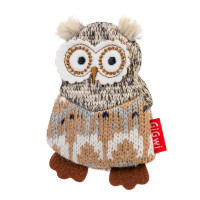 Игрушка GiGwi Plush Сова с пищалкой, для собак, текстиль, 10 см Игрушка GiGwi Plush Сова с пищалкой, для собак, текстиль, 10 см