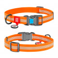 Нашийник Waudog Waterproof c QR-паспортом для собак, водостійкий, пластикова пряжка, XL, 25 мм/35-58 см, помаранчевий