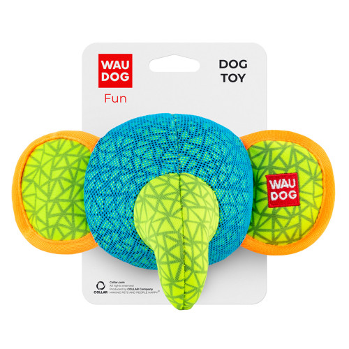 Іграшка Waudog Fun Слон для собак, 20×14 см, блакитна