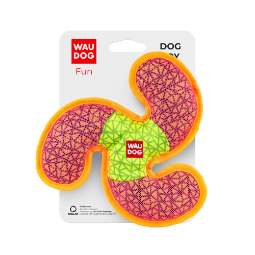 Игрушка Waudog Fun Пропеллер для собак, 21×21 см, розовая