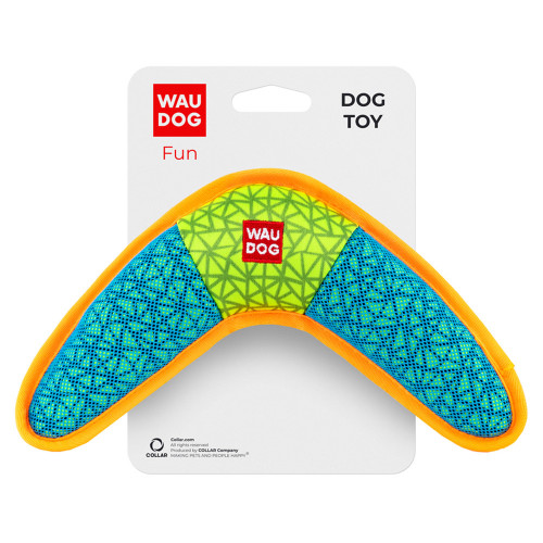 Іграшка Waudog Fun Бумеранг для собак, 24×14 см, блакитна