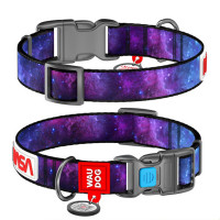Нашийник Waudog Nylon c QR-паспортом для собак, малюнок "NASA21", нейлон/пластик, розмір L, 25 мм/31-49 см Нашийник Waudog Nylon c QR-паспортом для собак, малюнок "NASA21", нейлон/пластик, розмір L, 25 мм/31-49 см