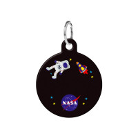 Адресник персонализированный Waudog Smart ID c QR для собак и котов, металл, рисунок "NASA", круг, M, 30 мм Адресник персонализированный Waudog Smart ID c QR для собак и котов, металл, рисунок "NASA", круг, M, 30 мм