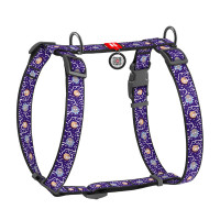 Шлея Waudog Nylon c QR-паспортом для собак, анатомічна, малюнок "Рік і Морті 2", розмір M, 40-70/50-80 см