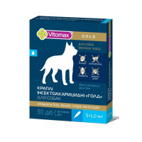 Краплі на холку Vitomax Gold інсектоакарицидні для собак, 1 піпетка, 1 мл Краплі на холку Vitomax Gold інсектоакарицидні для собак, 1 піпетка, 1 мл