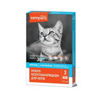 Краплі Vitomax Sempero протипаразитарні для котів, 0.5 мл, 1 піпетка Краплі Vitomax Sempero протипаразитарні для котів, 0.5 мл, 1 піпетка