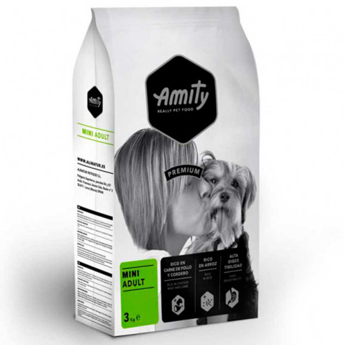 Сухий корм Amity Premium Mini Adult для дорослих собак дрібних порід, з куркою та ягнятком, 3 кг