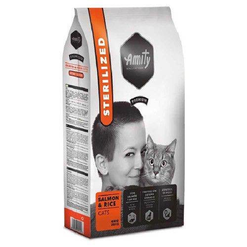 Сухий корм Amity Premium Salmon&Rice Sterilized Cats для стерилізованих котів, з лососем та рисом, 500 г