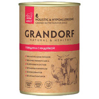 Консерви Grandorf Beef&Turkey для дорослих собак, з яловичиною та індичкою, 400 г Консерви Grandorf Beef&Turkey для дорослих собак, з яловичиною та індичкою, 400 г