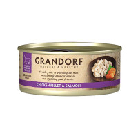 Консервы Grandorf Chicken Breast&Salmon для кошек, куриная грудка с лососем, 70 г Консервы Grandorf Chicken Breast&Salmon для кошек, куриная грудка с лососем, 70 г