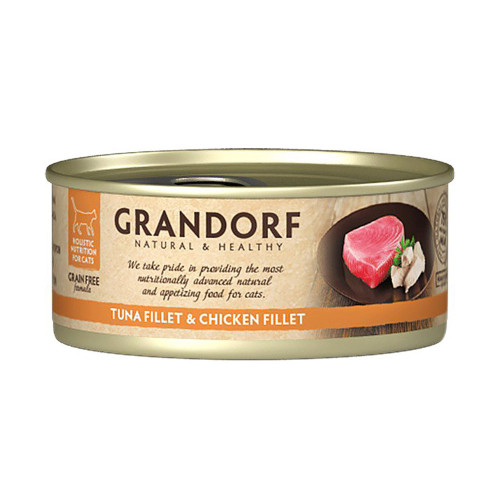 Консерви Grandorf Tuna Fillet&Chiken Breast для котів, філе тунця з курячою грудкою, 70 г