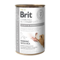 Консервы Brit VetDiets Dog Joint and Mobility для поддержки сосудов у собак, с сельдью и горохом, 400 г Консервы Brit VetDiets Dog Joint and Mobility для поддержки сосудов у собак, с сельдью и горохом, 400 г