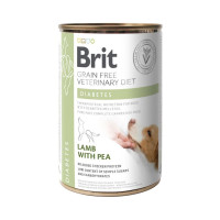 Консервы Brit VetDiets Dog Diabets для собак с сахарным диабетом, с ягненком и горохом, 400 г Консервы Brit VetDiets Dog Diabets для собак с сахарным диабетом, с ягненком и горохом, 400 г